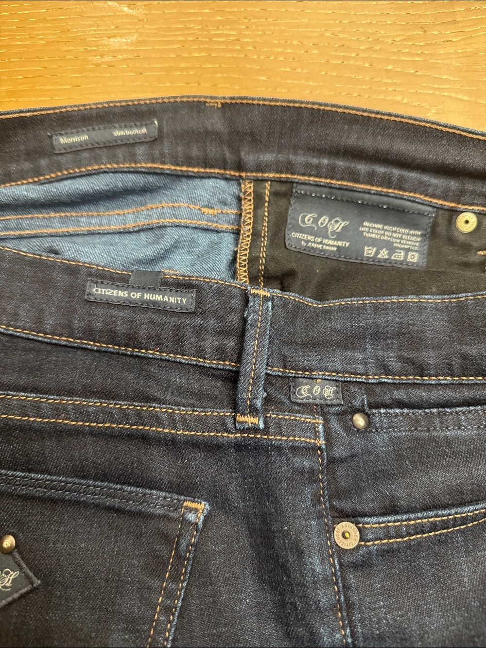 Citizens of Humanity Morrison Slim Bootcut Jeans Size 28 Dark Wash - Picture 5 of 8